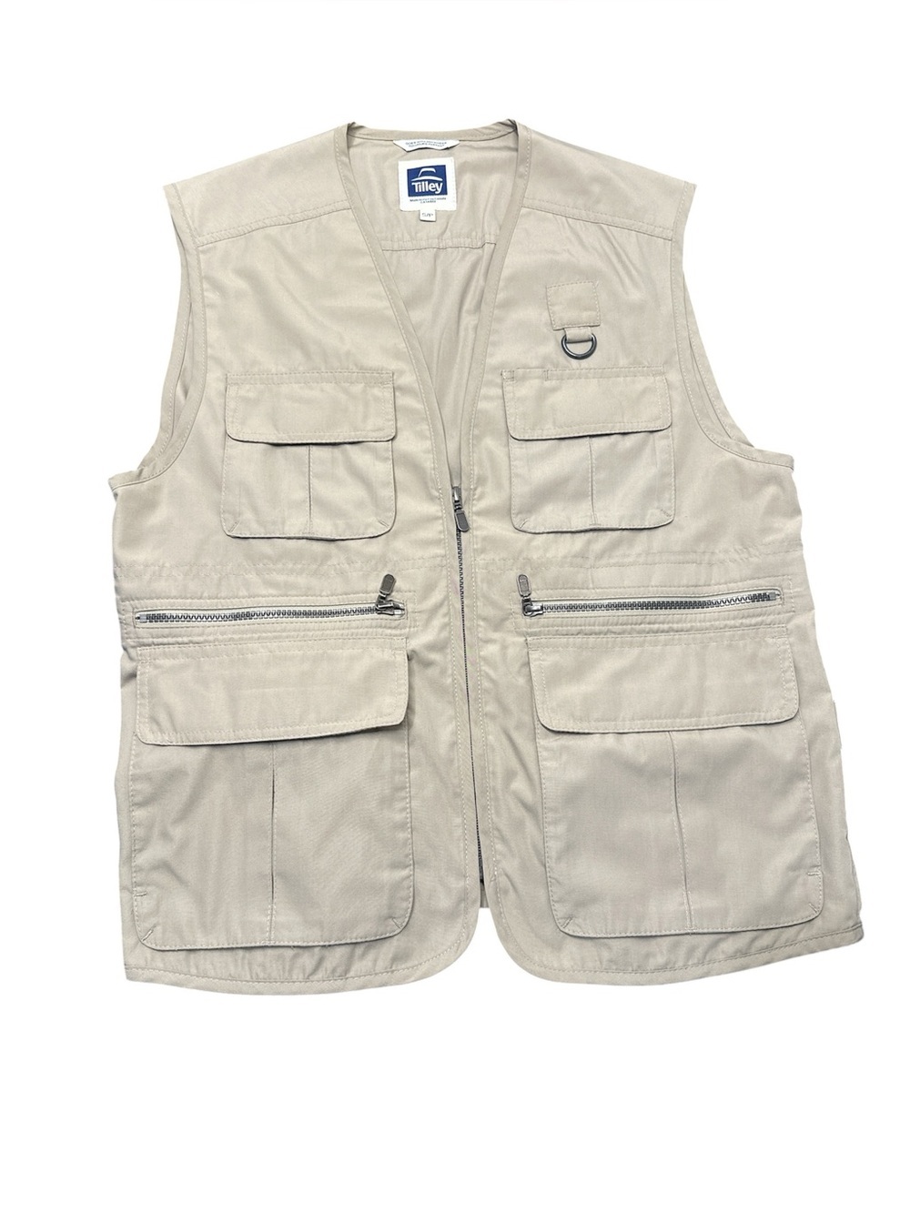 Tilley Made In Canada Travel Fishing Cargo Vest S Tan Khaki Small